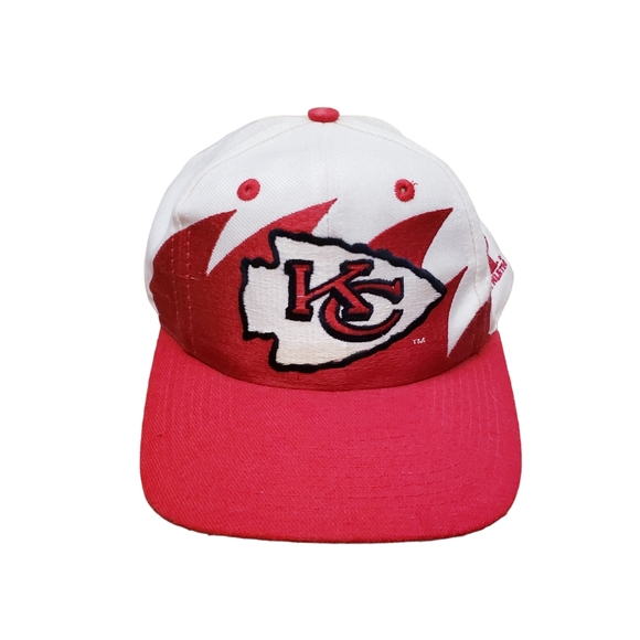 RARE Kansas City Chiefs Vintage Shark Tooth Pro Line Logo Athletic Snapback Hat - Picture 12 of 12